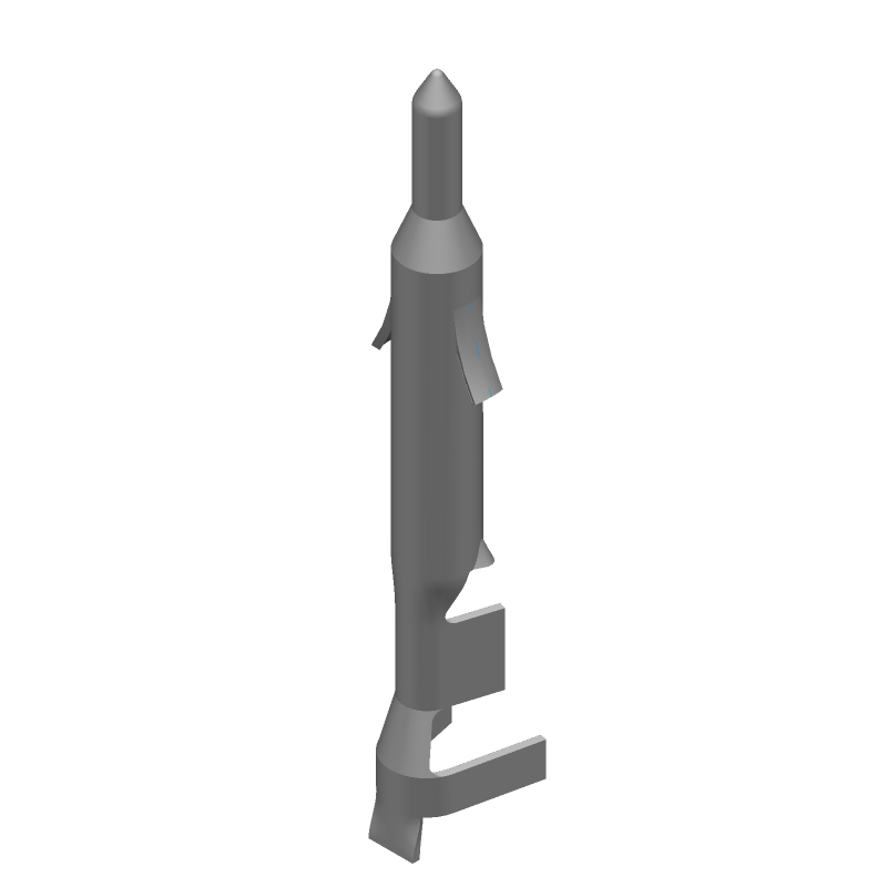 Mini UMNL Pin, 26-22AWG, Tin, 600V, 9.5A, Male, Crimp