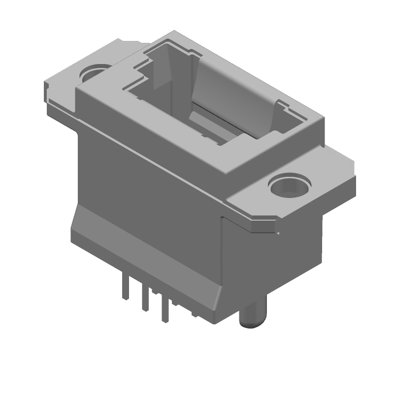 RJ11 Connector, 6 Pos, 1.5A, Gold Plated Bronze, Solder, Straight, Thru-Hole