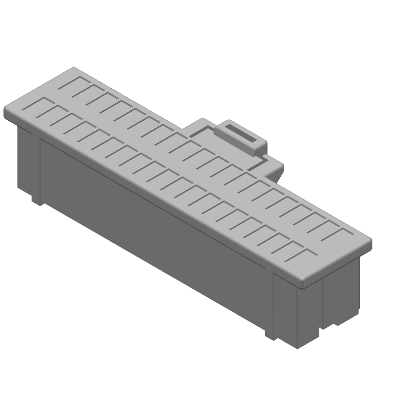 40 Pos 1mm Crimp Receptacle Housing, White, 1A, 50V