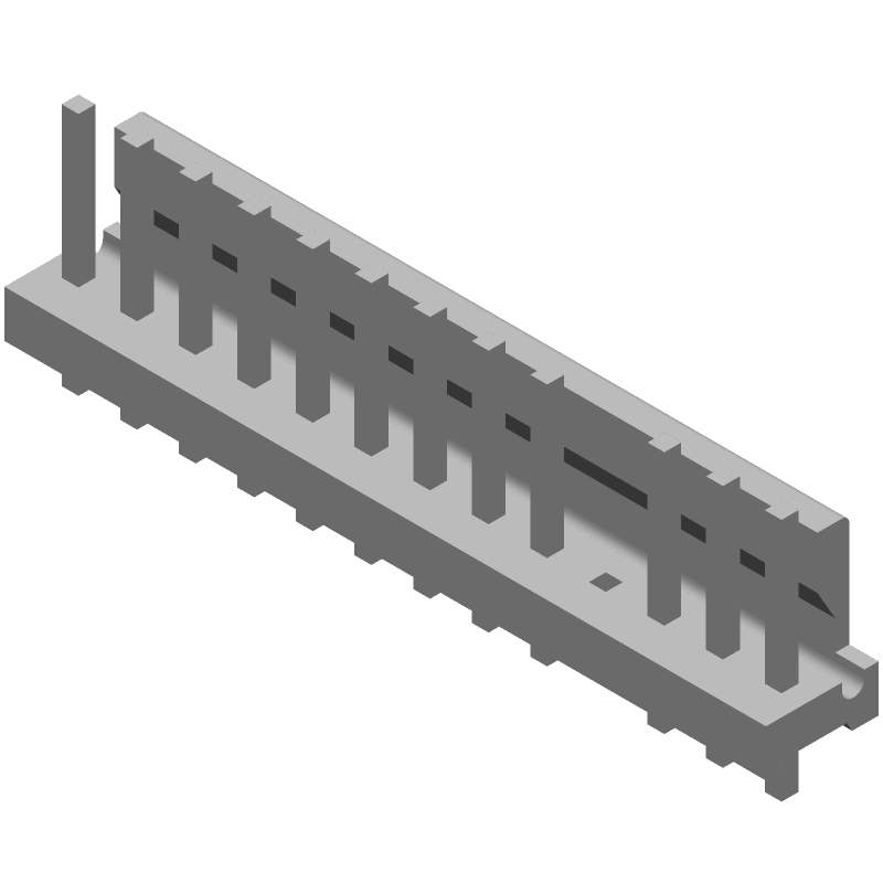 13 Pos Wire-to-Board Header, 7A, 600V, Tin, Through Hole