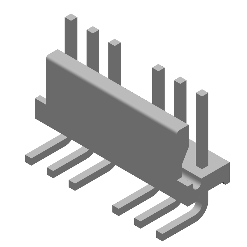 7 Pos Wire-to-Board Header, 7A, 600V, 3.96mm Pitch, RA TH