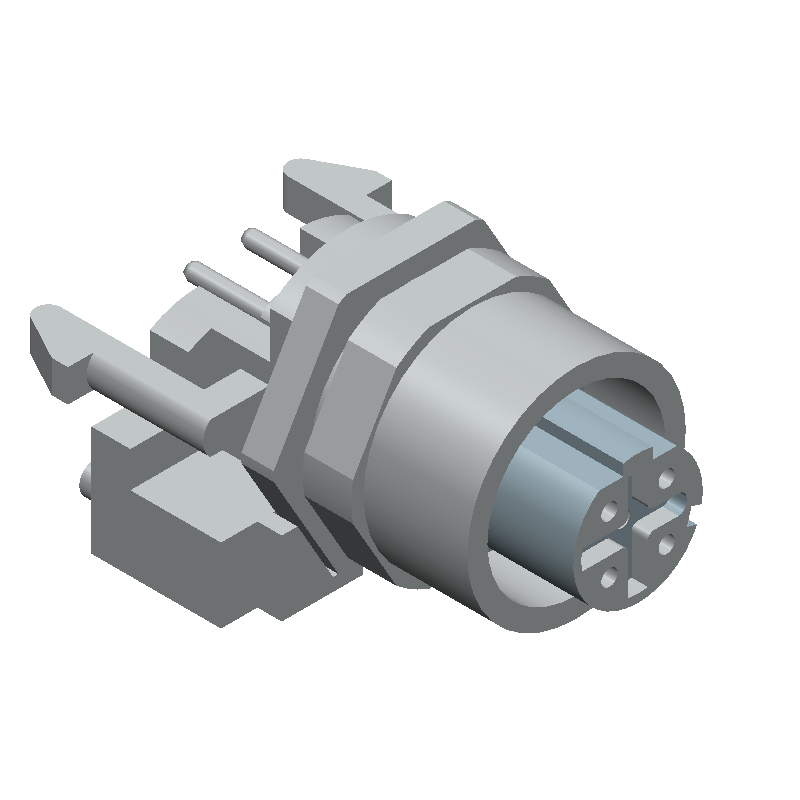 Circular Connector, 4 Contact(s), Female, Solder Terminal, Socket, ROHS COMPLIANT