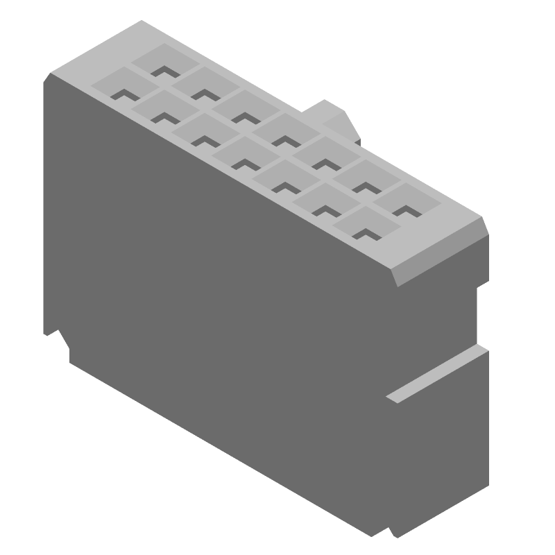 14 Pos 2.54mm Crimp Receptacle Housing, 3A, 250V, ST