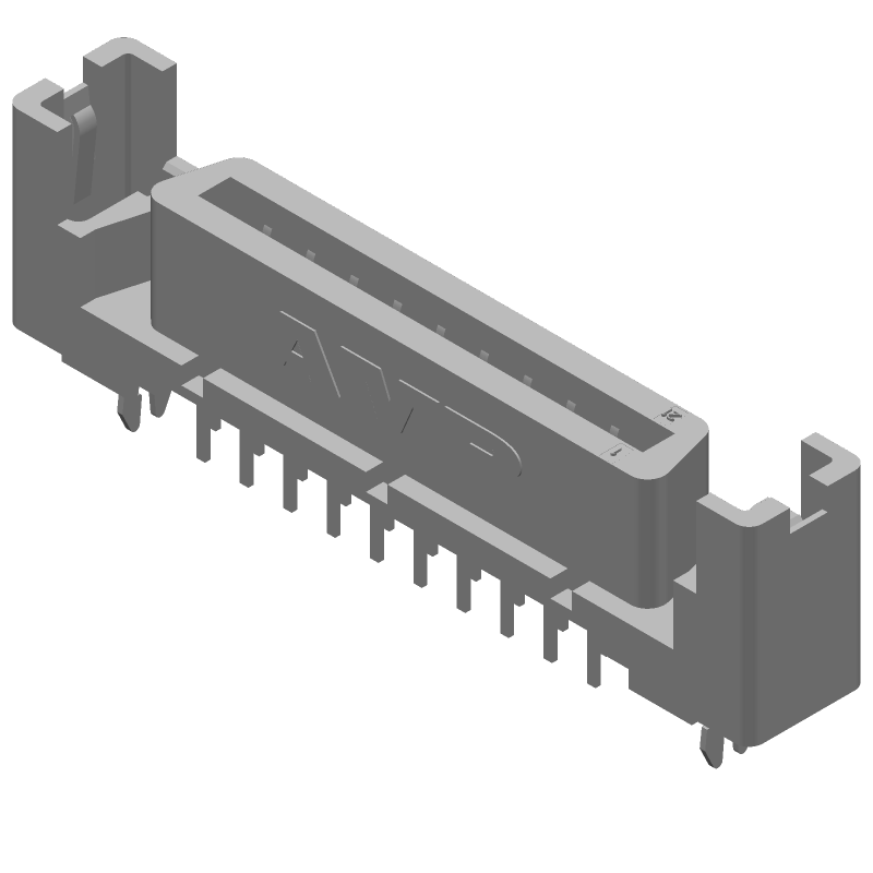 40 Pos 2 Row Female Modular Ethernet Connector, Straight, Through Hole