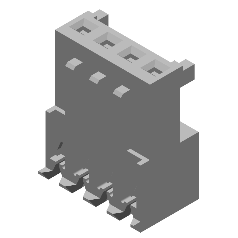 4 Pos 2.54mm Pitch MTA-100 IDC Receptacle, 5A, 250V, Right Angle