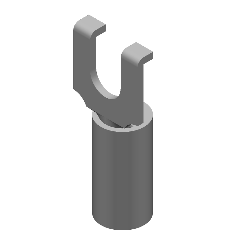 Crimp Terminal, 10-12AWG, Copper/Tin, Insulated, Straight