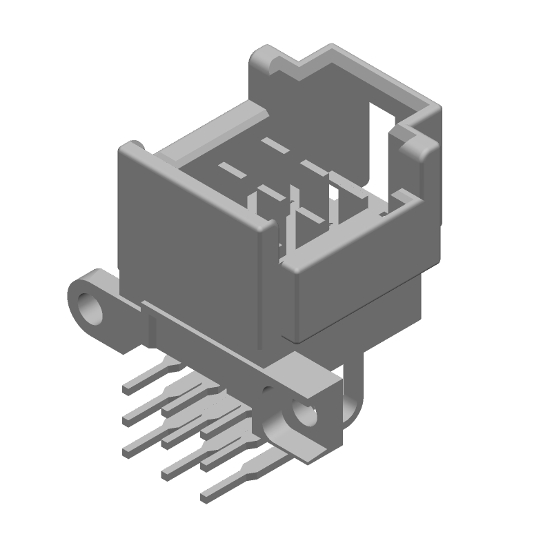 9 Pos Rectangular Connector, Right Angle, Through Hole, Signal, Tin