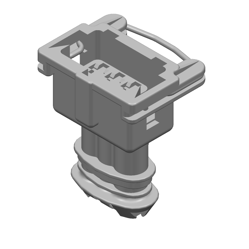 3 Pos Rectangular Connector, Signal, Crimp, IP54K, 24V