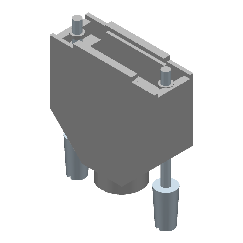 Metal Backshell, Zinc, Shielded, Straight, Solder, Cable Mount