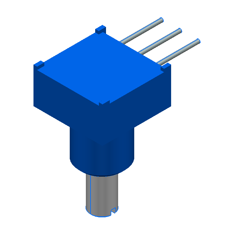 100kR Conductive Plastic Potentiometer, 0.25W, 1-Turn, Linear