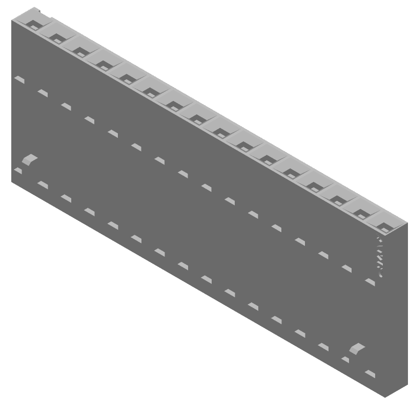 16 Pos 2.54mm IDC Wire Housing, 3A, Black, Cable Mount
