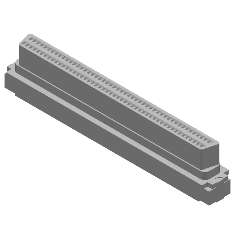 100 Pos 2 Row Shielded IDC Cable Receptacle, Right Angle, 30V