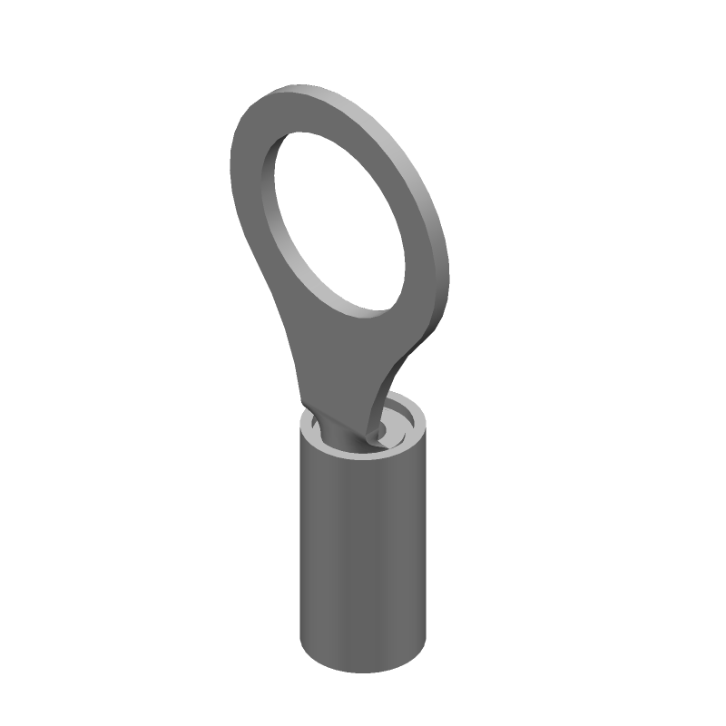 Ring Terminal, 16-22AWG, Copper, Tin, Insulated, 300V