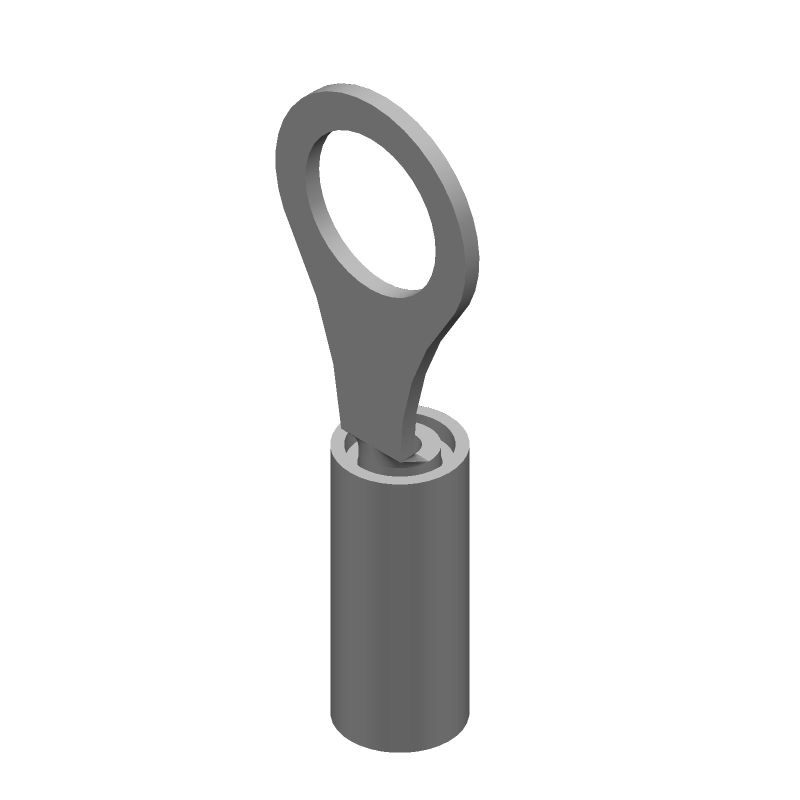 Ring Terminal, 22-26AWG, Copper, Tin, Insulated, 300V