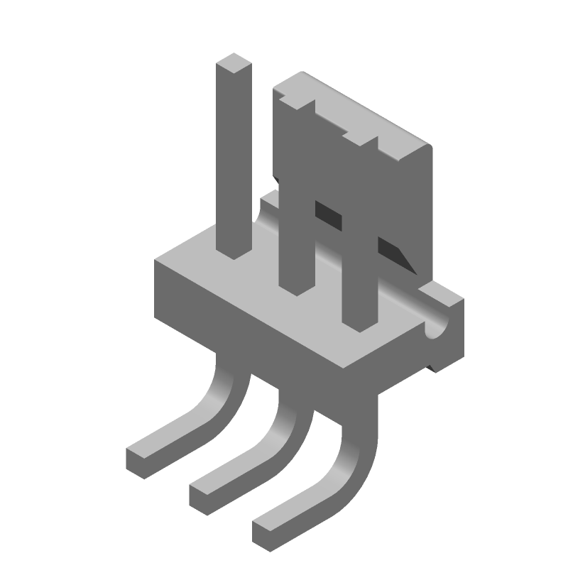3 Pos Wire-to-Board Header, 7A, 600V, 3.96mm Pitch, Solder, Male