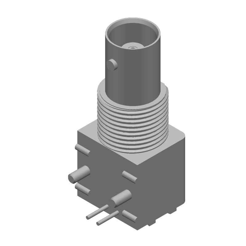 Right Angle RF Connector | 4GHz | 50 Ohm | Female | Solder | Nickel/Gold