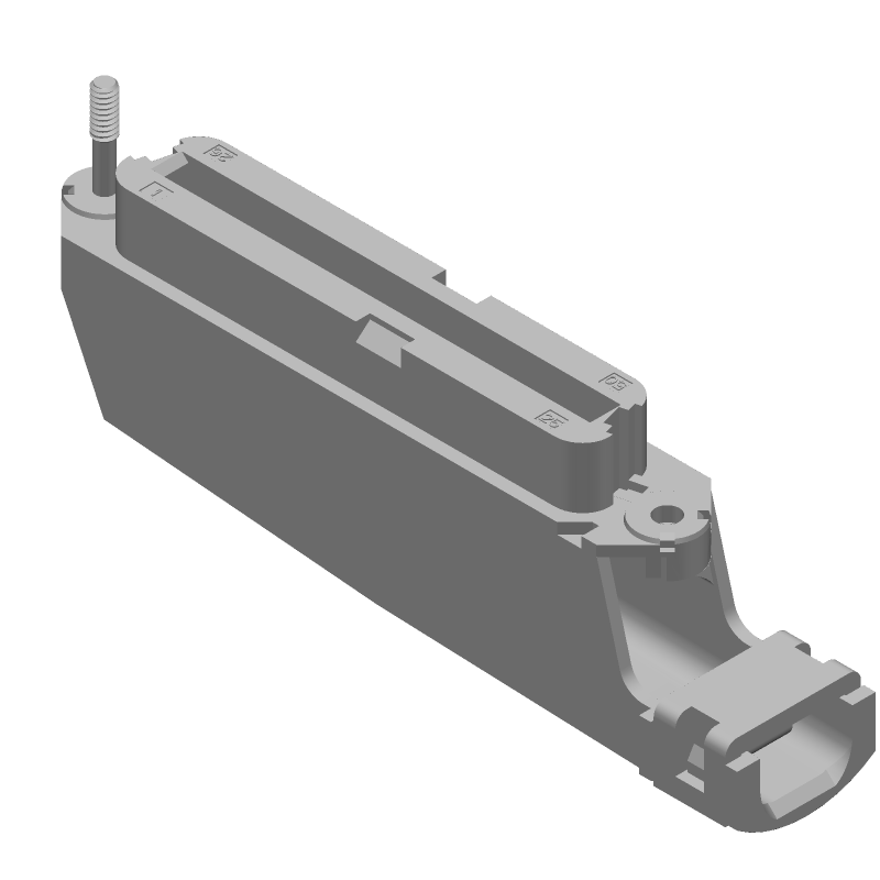 50 Pos IEEE 488 RA IDC Connector, 2.16mm Pitch, Shielded, Female