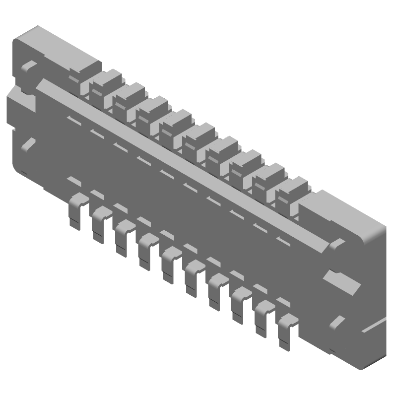 0.4mm Pitch 20 Pos 2 Row Vertical Header, Gold Plated, SMD