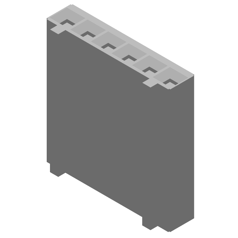6 Pos 2.54mm Pitch Female Socket Housing, 3A, 250V, Crimp