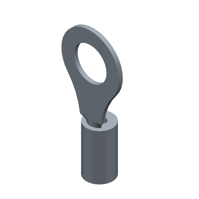 Ring Terminal, Copper, Tin, 5-17AWG, 600V, Blue