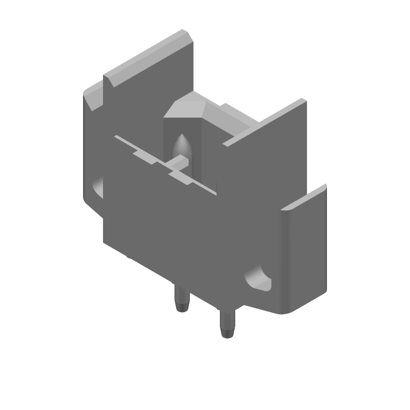 2 Pos MR Header, Wire-to-Board, 9A, Gold, Through Hole, Red