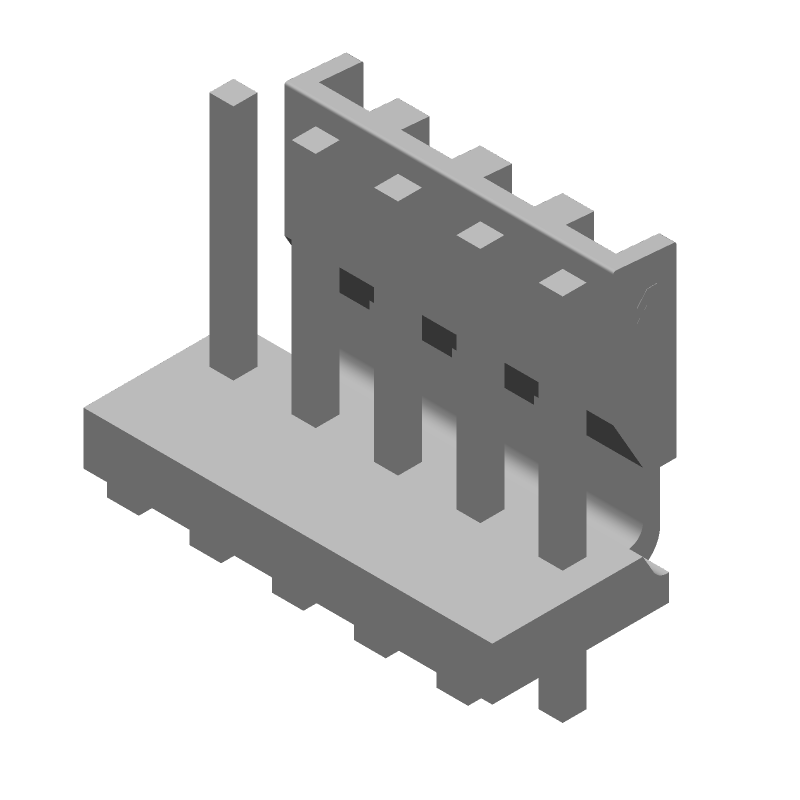 5 Pos 7A 600V Wire-to-Board Power Connector, Through Hole, Tin