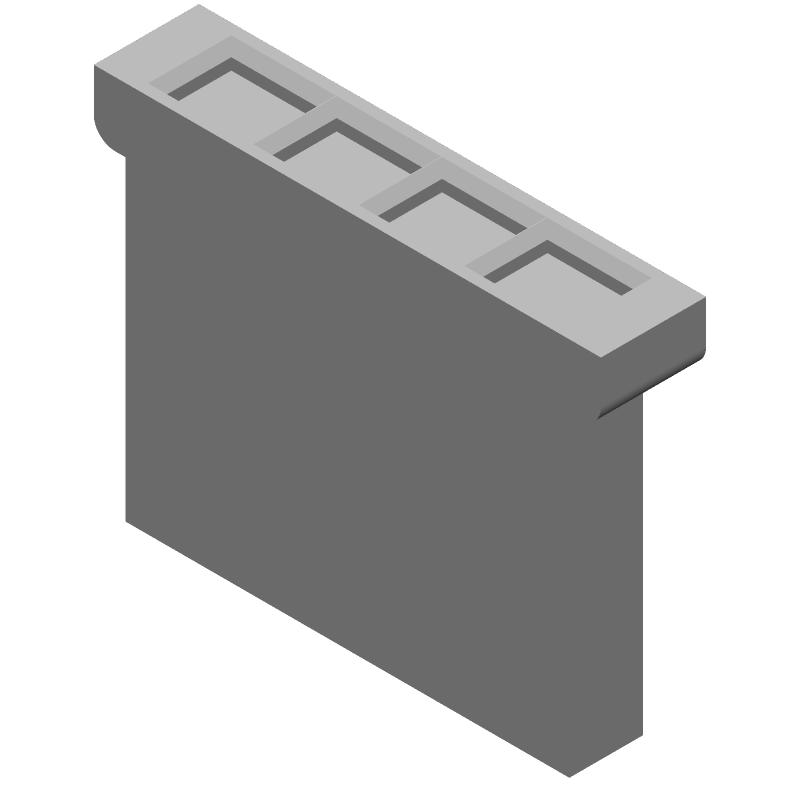 Conn Housing RCP 4 POS Crimp ST Cable Mount Natural Bag