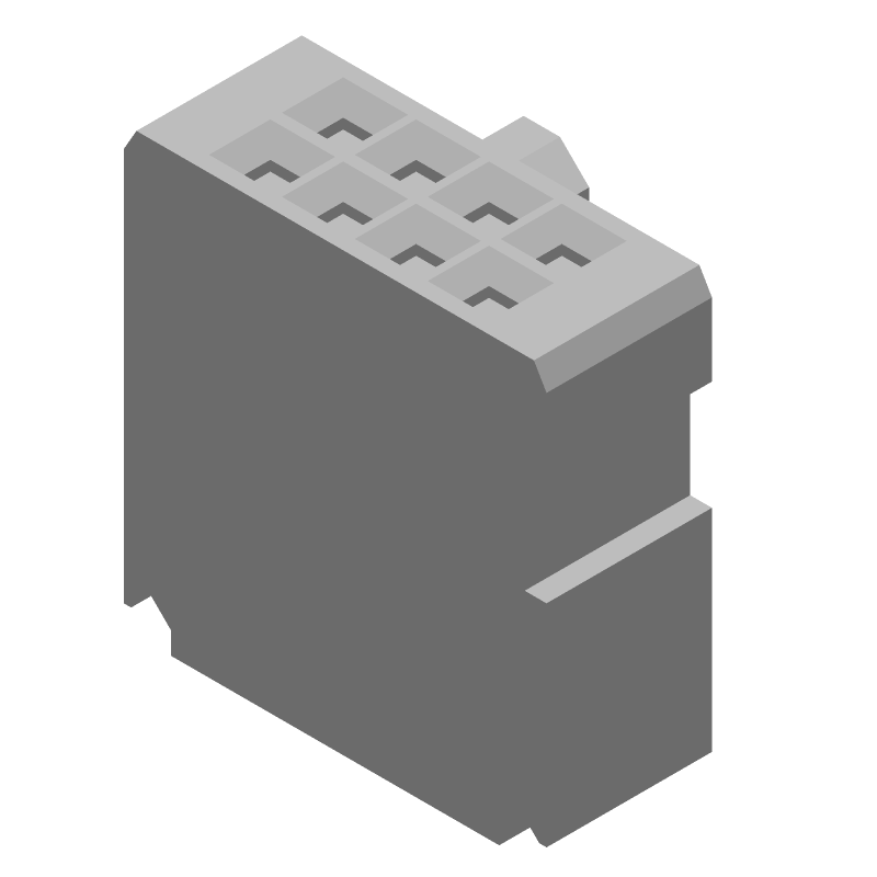 8 Pos 2.54mm Crimp Wire Housing, Female Socket, 3A, 250V