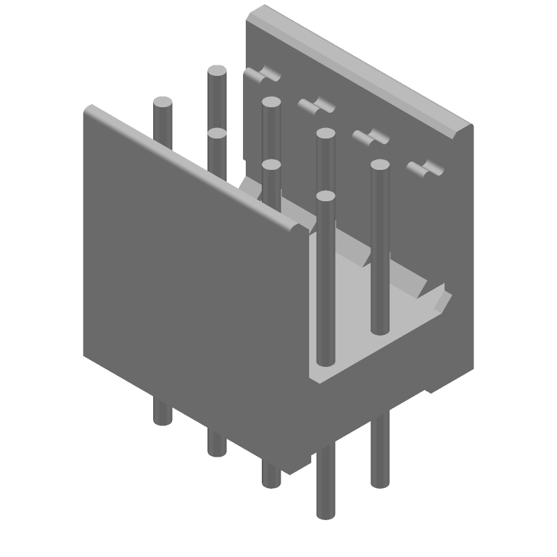 8 Pos 2.54mm Shrouded Header, Male, Straight, 3A, 250V, Gold