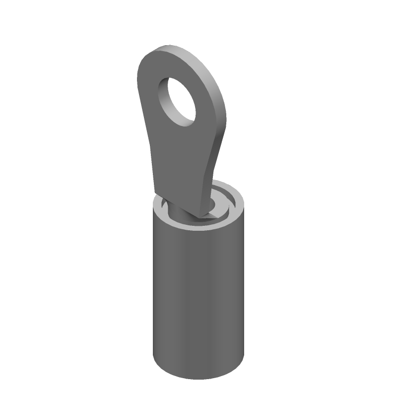 Ring Terminal, 16-22AWG, Copper, Tin, Insulated, 300V