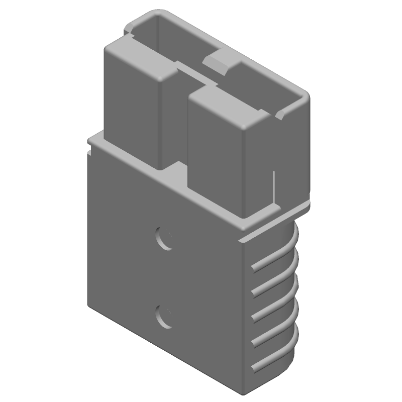 2 Pos Crimp Wire Housing, Male, 120A, 600V, Blue