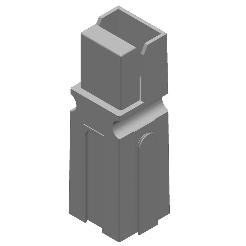 1 POS Power Housing, 75A, 600V, Crimp, Wire-to-Wire, Green