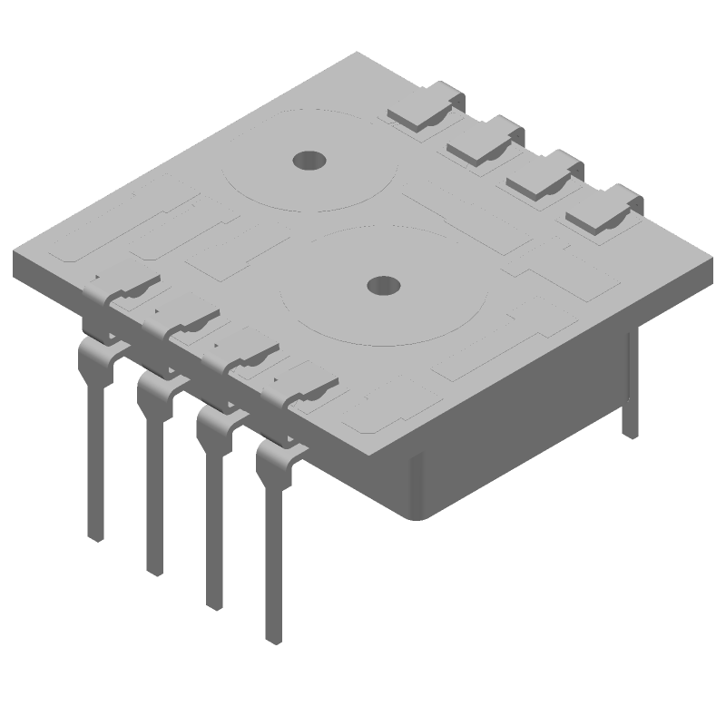 Peizoresistive Sensor, Gage, 0Psi Min, 5Psi Max, 0-50mV, Square, Through Hole Mount