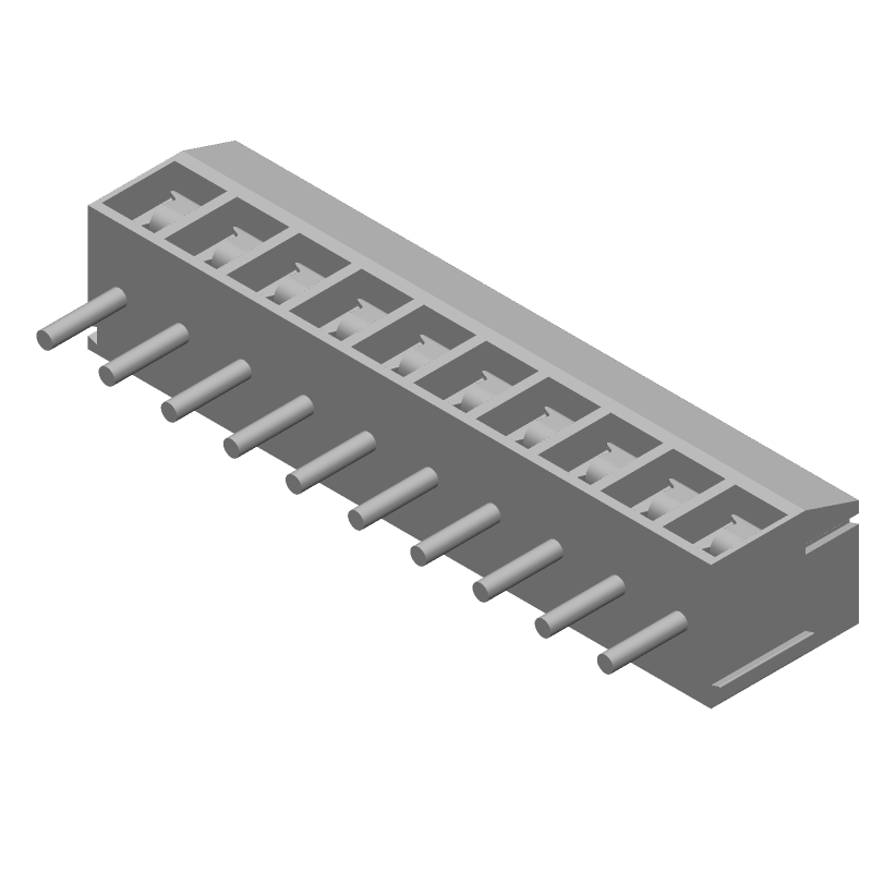 10 Pos 3.5mm Pitch Terminal Block, Straight, 7A, 250V, Thru-Hole