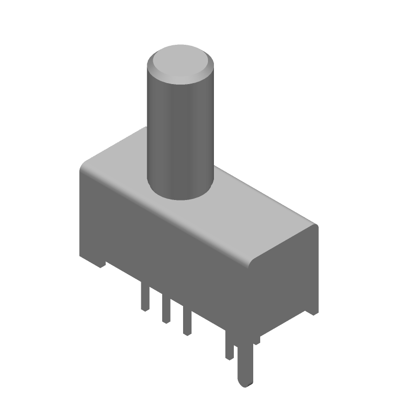 DP3T Vertical Slide Switch, 300mA, 125VAC, Through Hole, 15k Cycles
