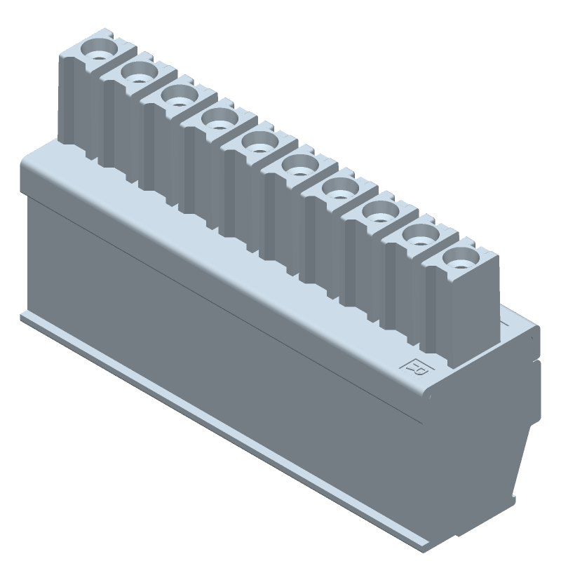 10 Pos 3.5mm Pitch Terminal Block, 11A, 300V, ST, Cable Mount