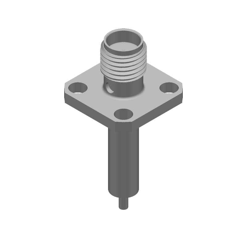 SMA RF Coax Connector, 18GHz, 50 Ohm, Solder, Panel Mount, Gold