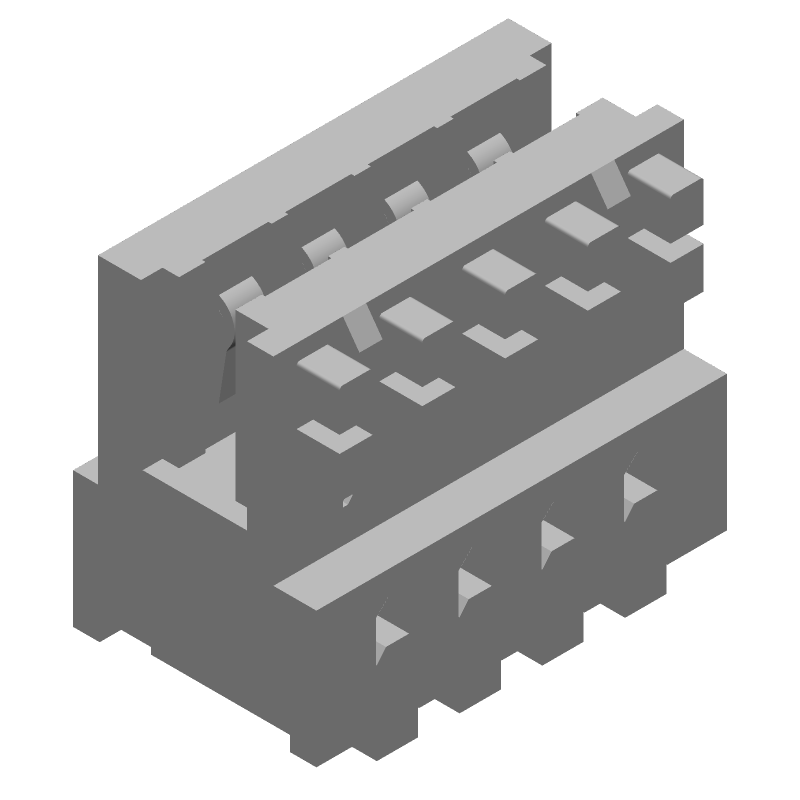 4 Pos Card Edge Connector, 2.5mm Pitch, IDC, RA, Female, 2A