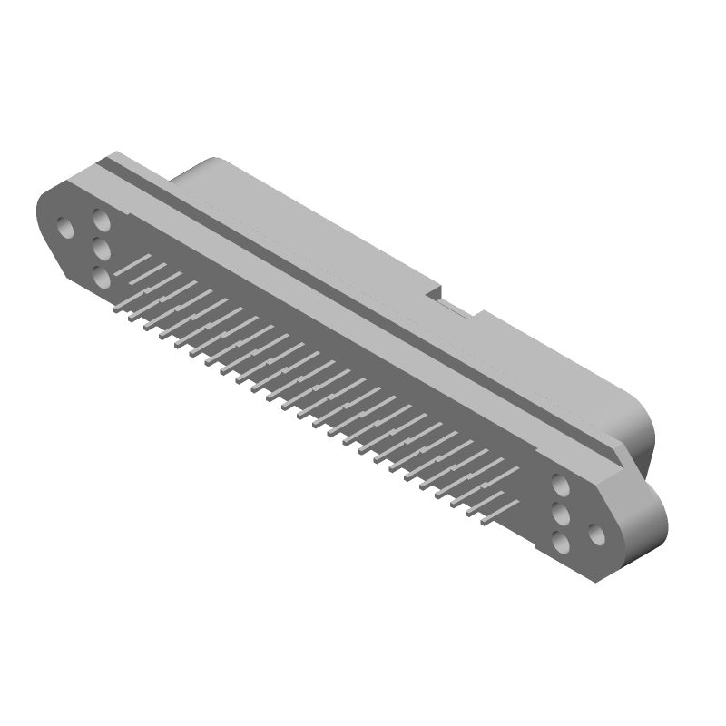 50 Pos, 2 Row, Straight, Female, Through Hole, Press-Fit Connector