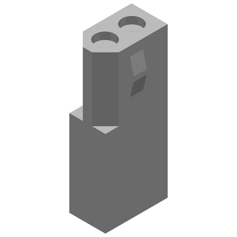 2 Pos Wire Housing, 3.68mm Pitch, Receptacle, 7A, 250V, Straight