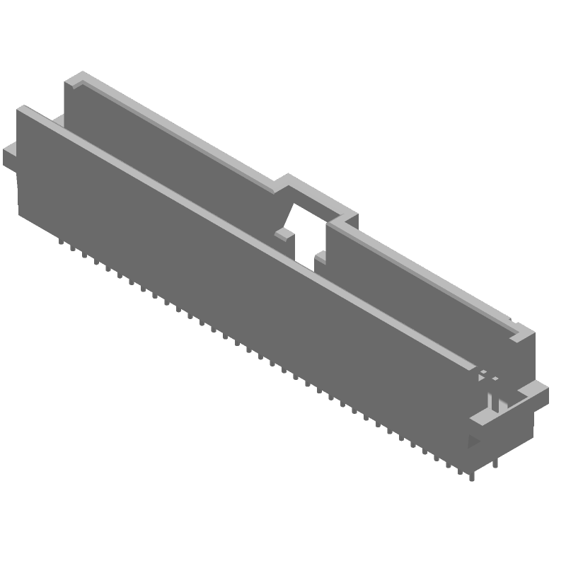 72 Pos 1.27mm Header, 2 Row, Gold/Tin, Thru-Hole