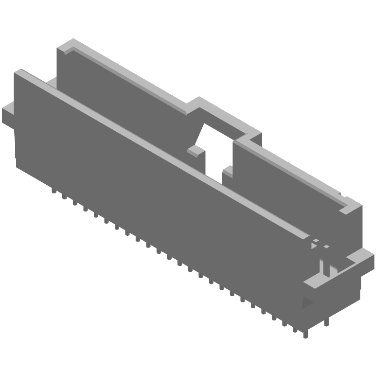 50 Pos 2 Row Gold Pin Header, Straight, Through Hole, 1A, 30V