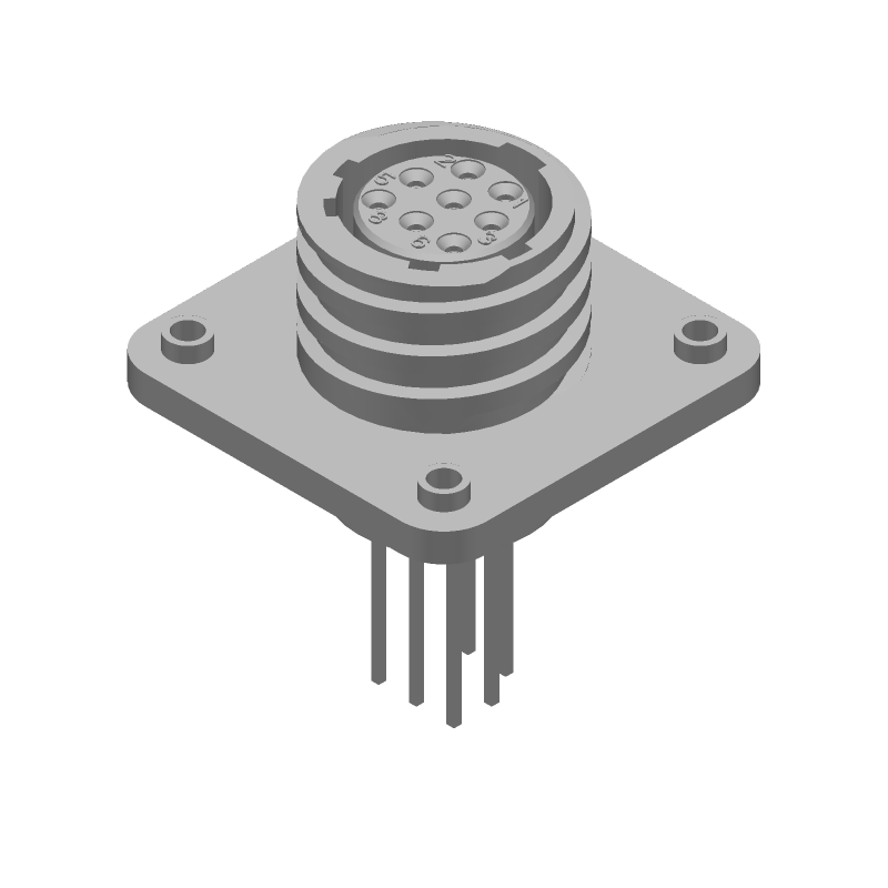 8 Pos Circular Connector, Straight, Solder, 7.5A, 250V, Size 11