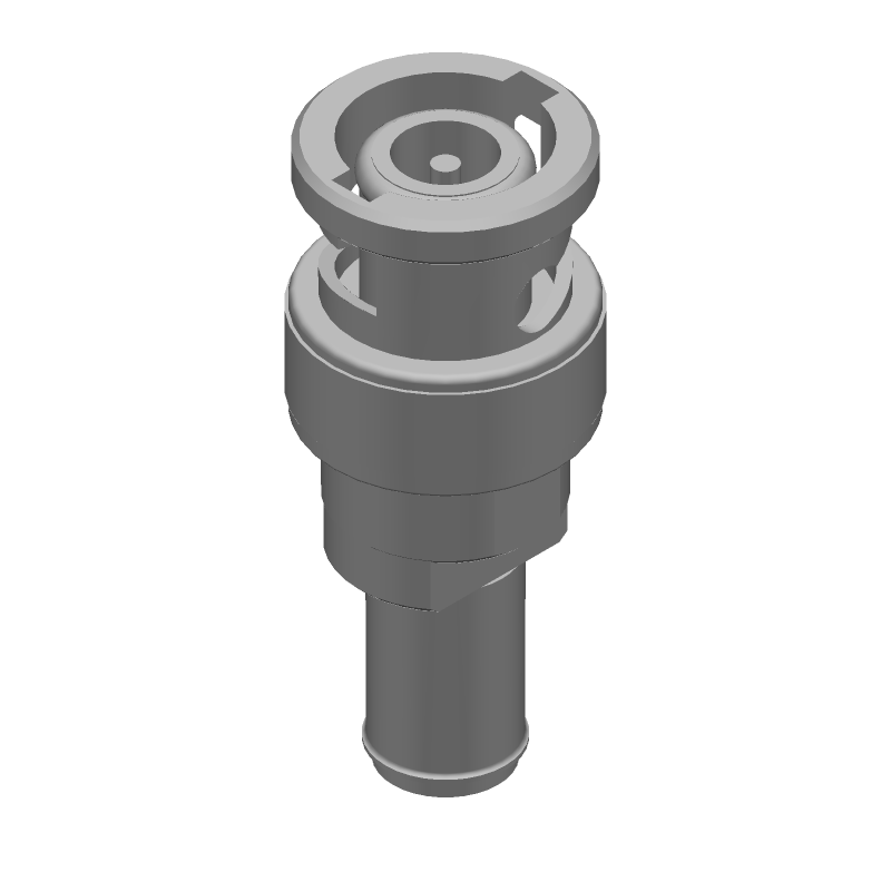 BNC Plug, Male, 2.5GHz, 50R, Crimp, Straight