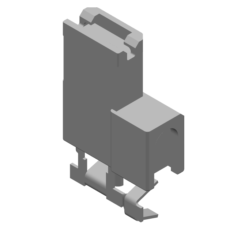 Female Quick Disconnect Terminal, 18-22AWG, Brass, Tin Plated, Right Angle
