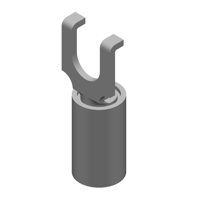 Insulated Spade Terminal, 14-16AWG, Copper/Tin, Blue, 300V