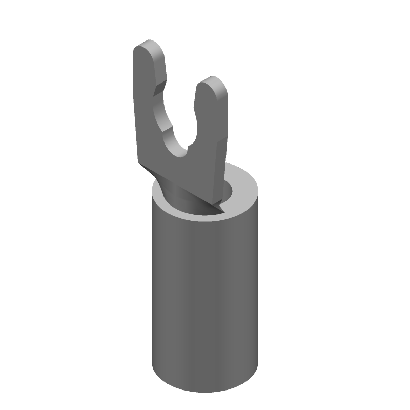 Spring Terminal 10-12AWG Brass Tin Insulated Straight