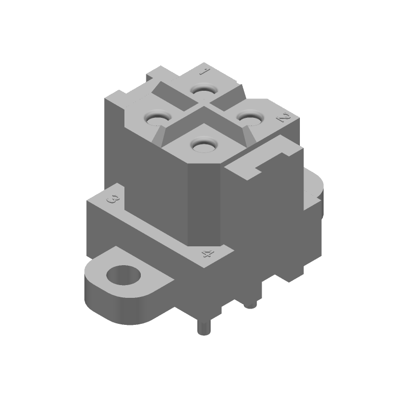 4 Pos Wire-to-Board Female Socket Connector, 7.5A, 600V, Tin