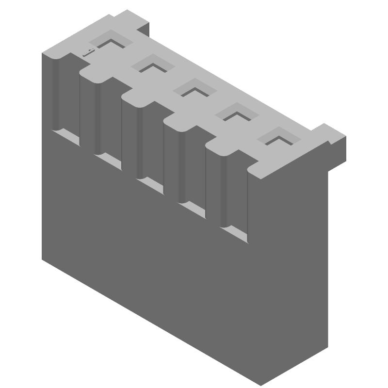 5 Pos 3.96mm Crimp Wire Housing, Female Socket, 6.5A, 250V