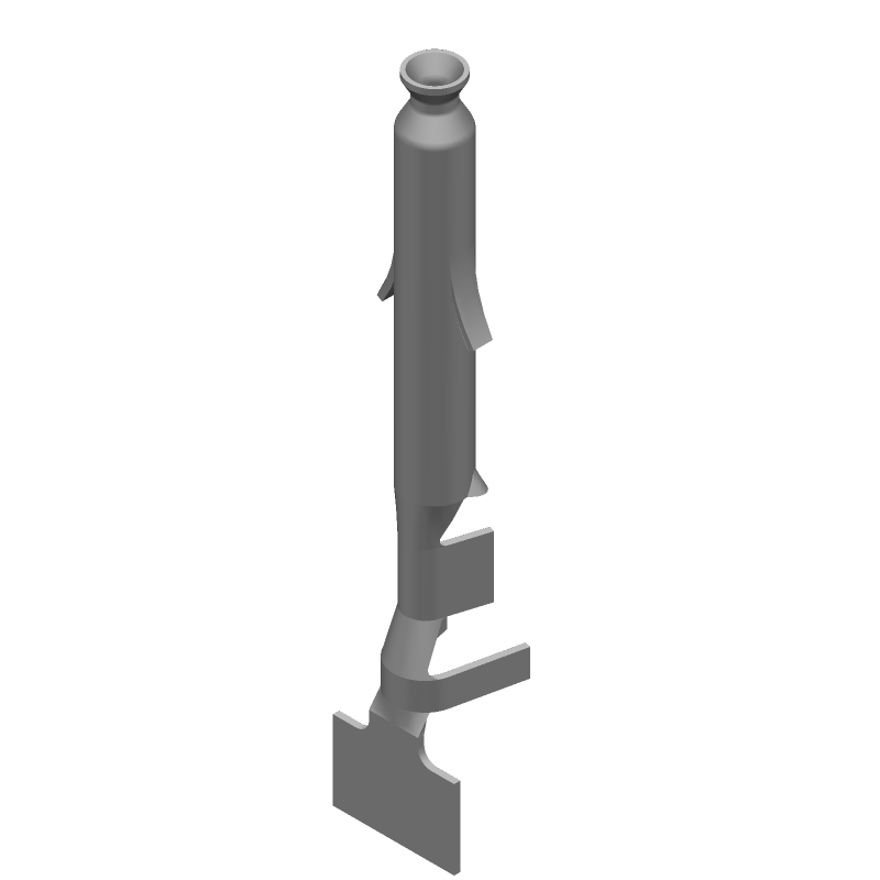 Female Power Crimp Connector, 26-22 AWG, 600V, 9.5A, Tin